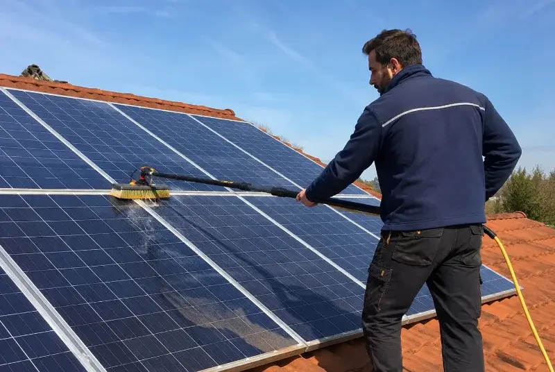 Nettoyage et entretien de panneaux solaires à Lanquais